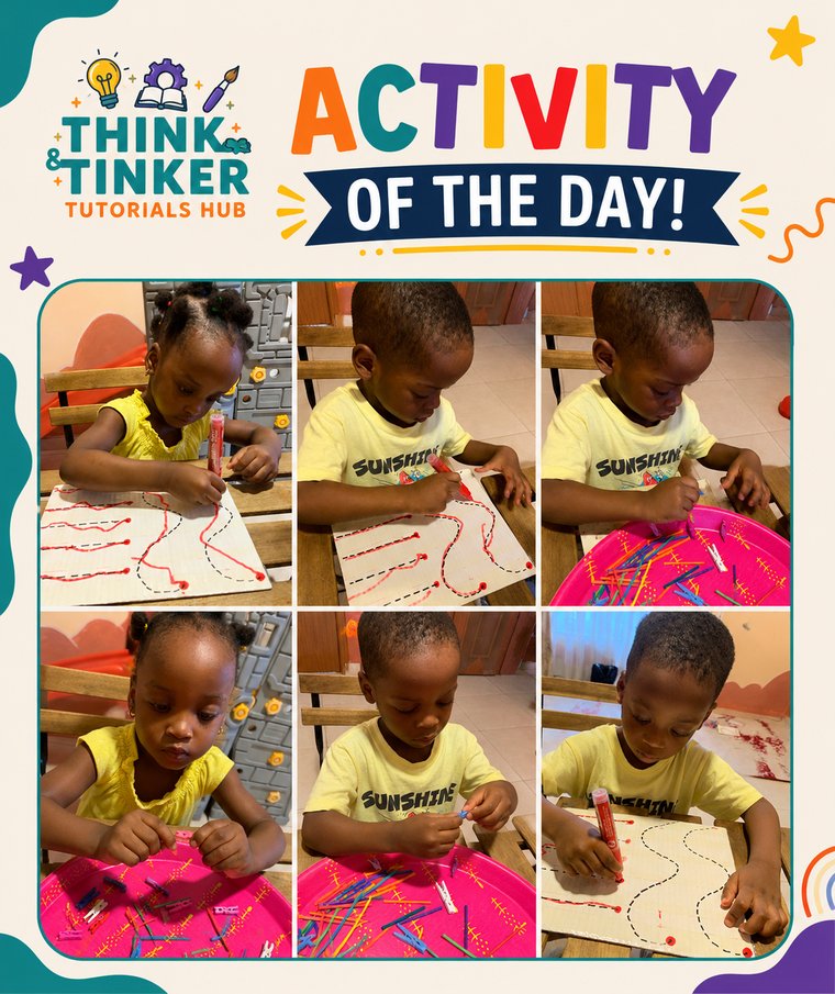 Tracing and lacing activities for early learners